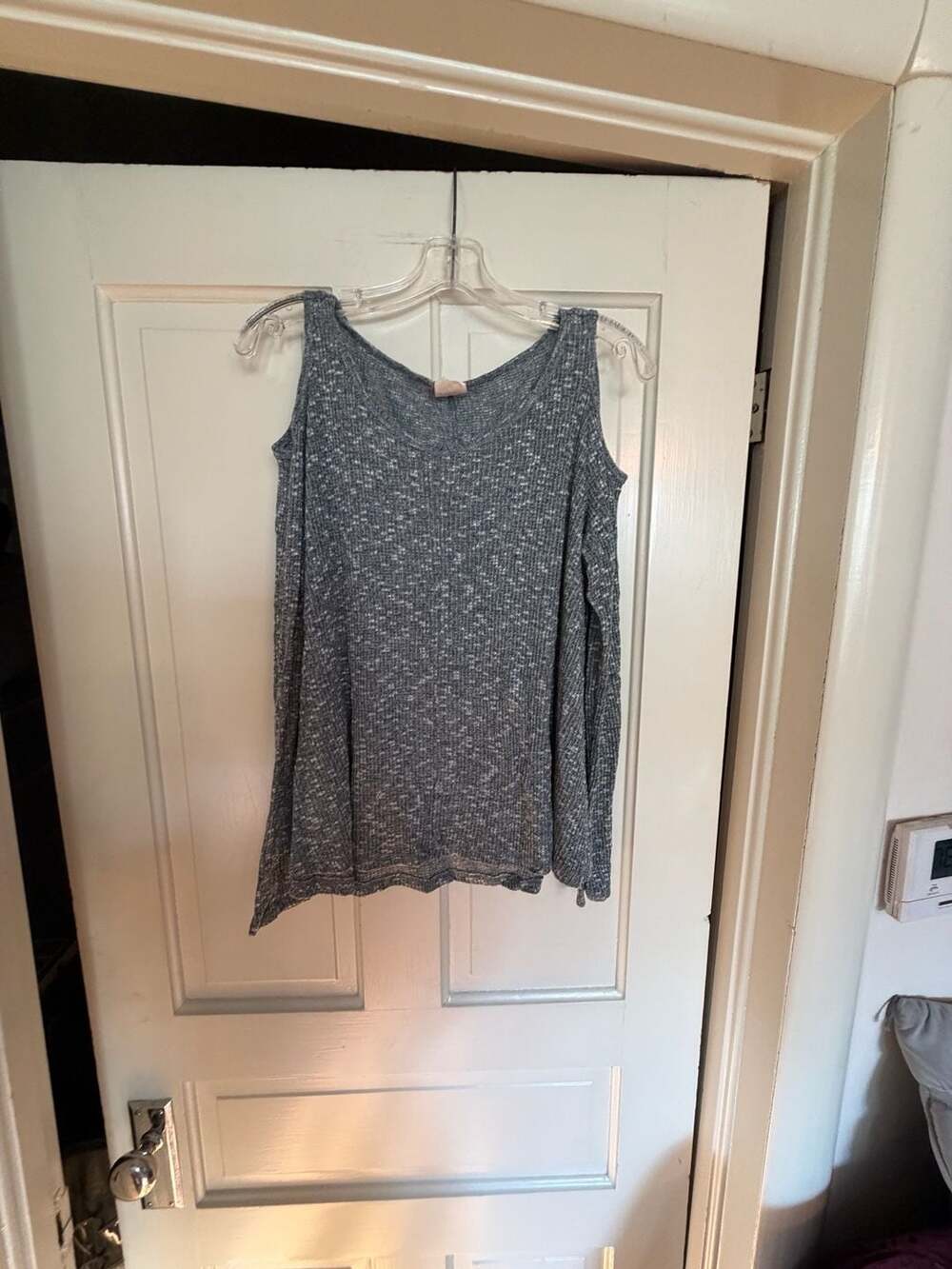 Tokyo Darling Cold Shoulder Ribbed Knit Top